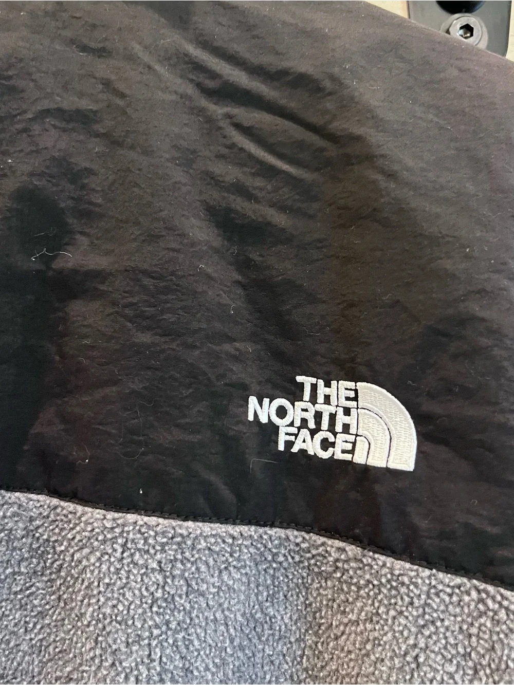 The North Face Gray Sherpa Fleece Jacket Size Medium